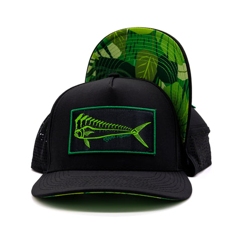 Florida Mahi Trucker, Floral/Black