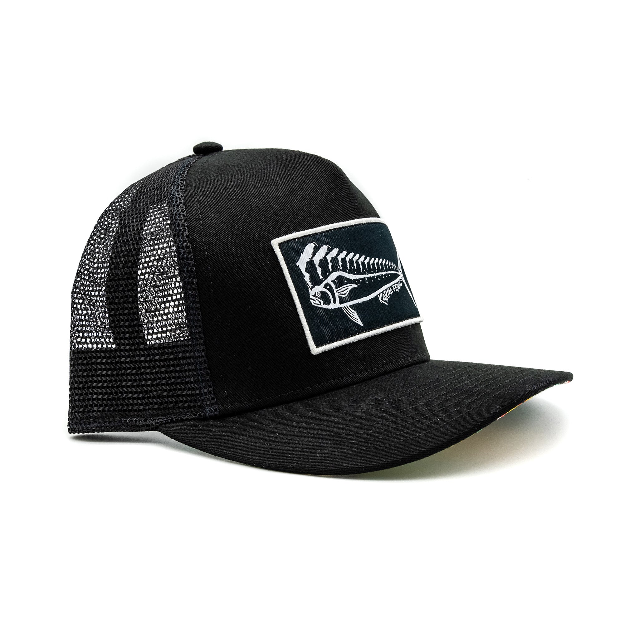 Florida Mahi Trucker, Black with Floral