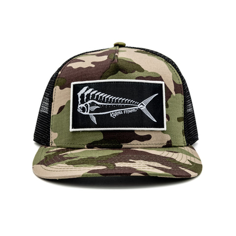 Florida Mahi Trucker, Black with Floral