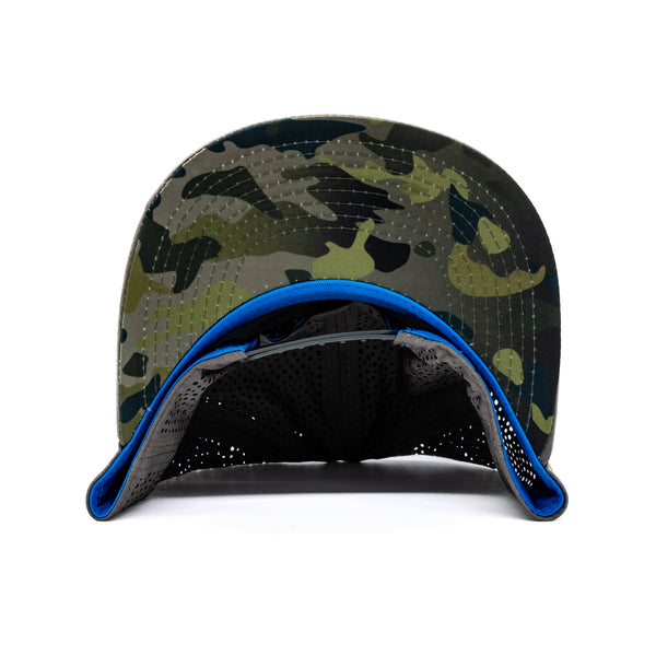 Karma Fishing Florida Mahi Ultimate Trucker Hat - Camo/Black, High Crown Snapback - View #3