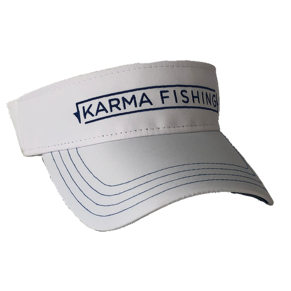 White/Royal Sun Visor – Karma Fishing Company
