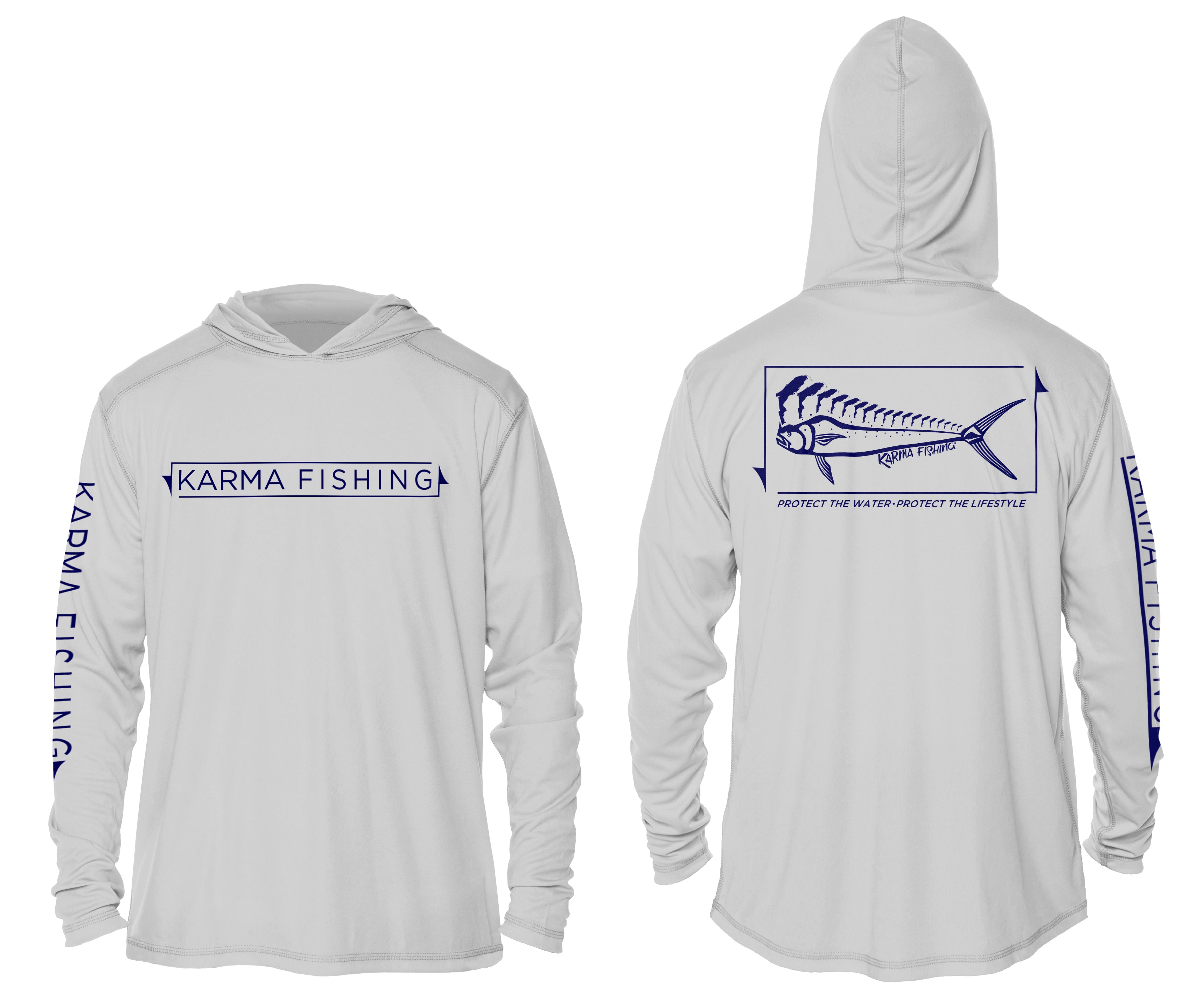 Performance Hoodie Fishing Shirt - Pearl Grey – Karma Fishing Company