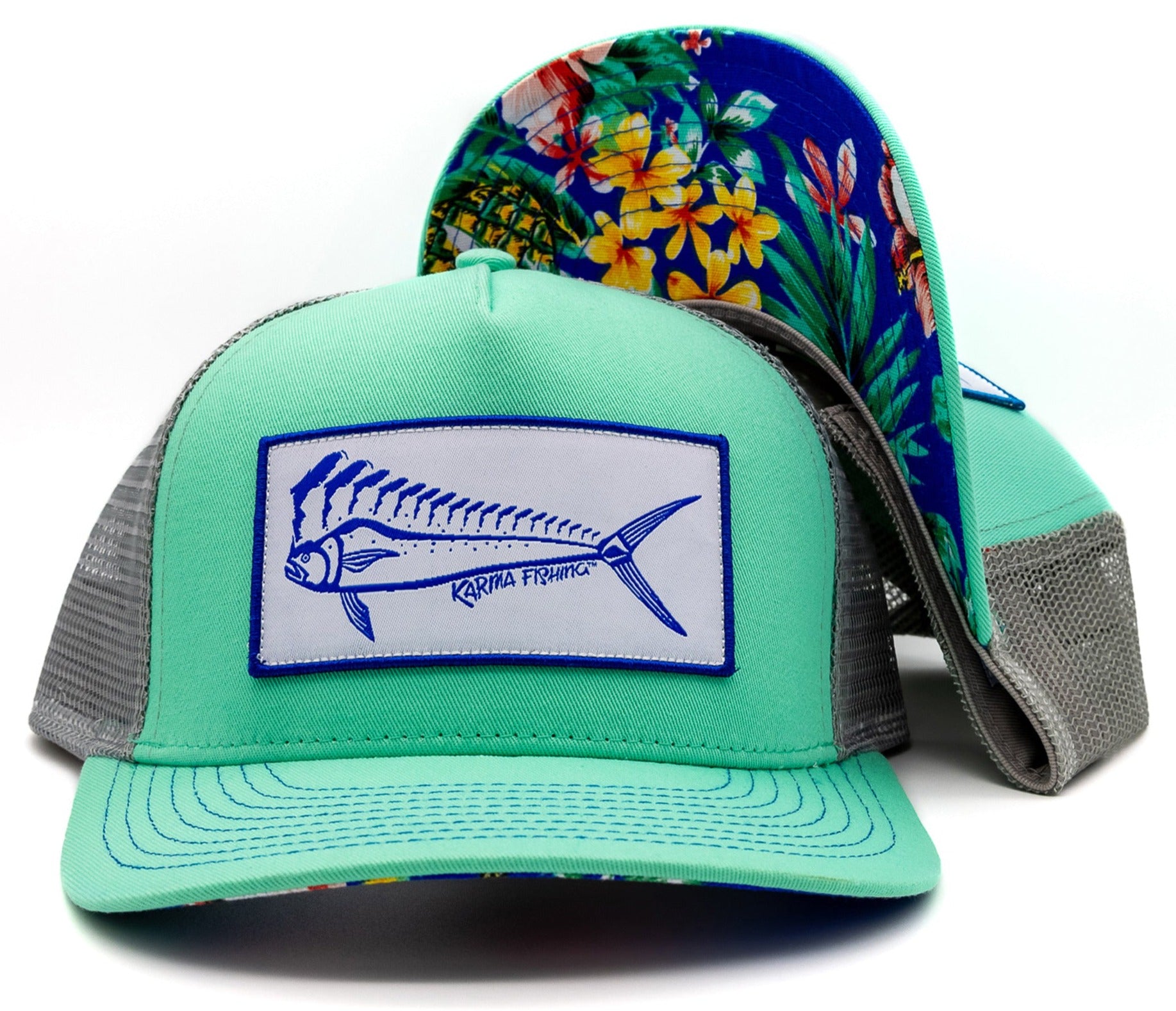 Florida Mahi Trucker, Sea Foam & Floral Regular