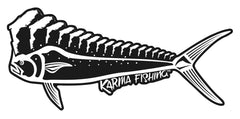 Florida Mahi 6" Car Decal, White on Black